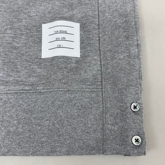 THOM BROWNE Crew Neck Classic Pullover LoopBack Men's Sz 1 Grey MJT085A-03377 - Picture 5 of 12